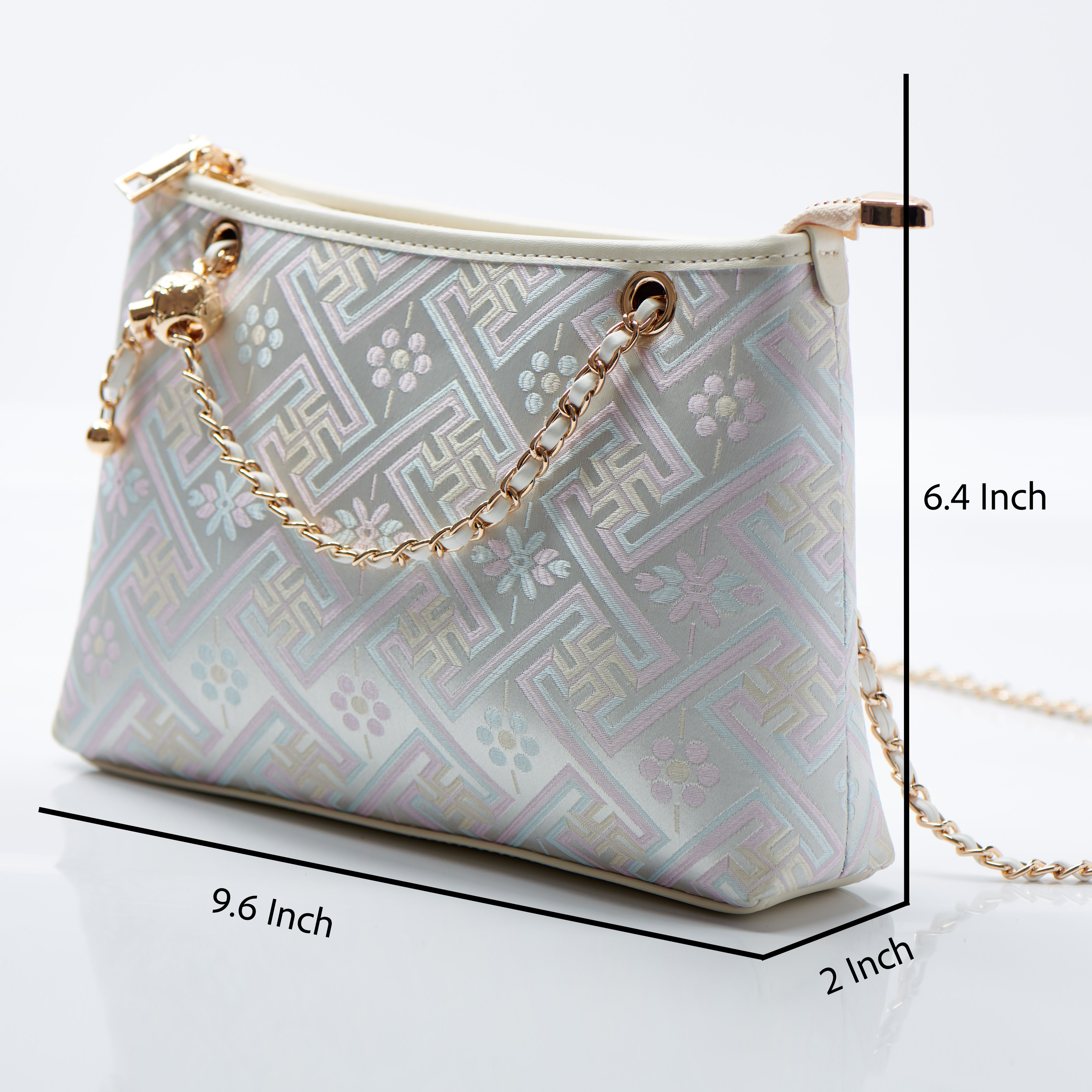 Light Weight Ancient Embroidery Small Size Cute Handmade Brocade Patter Shoulder Bag