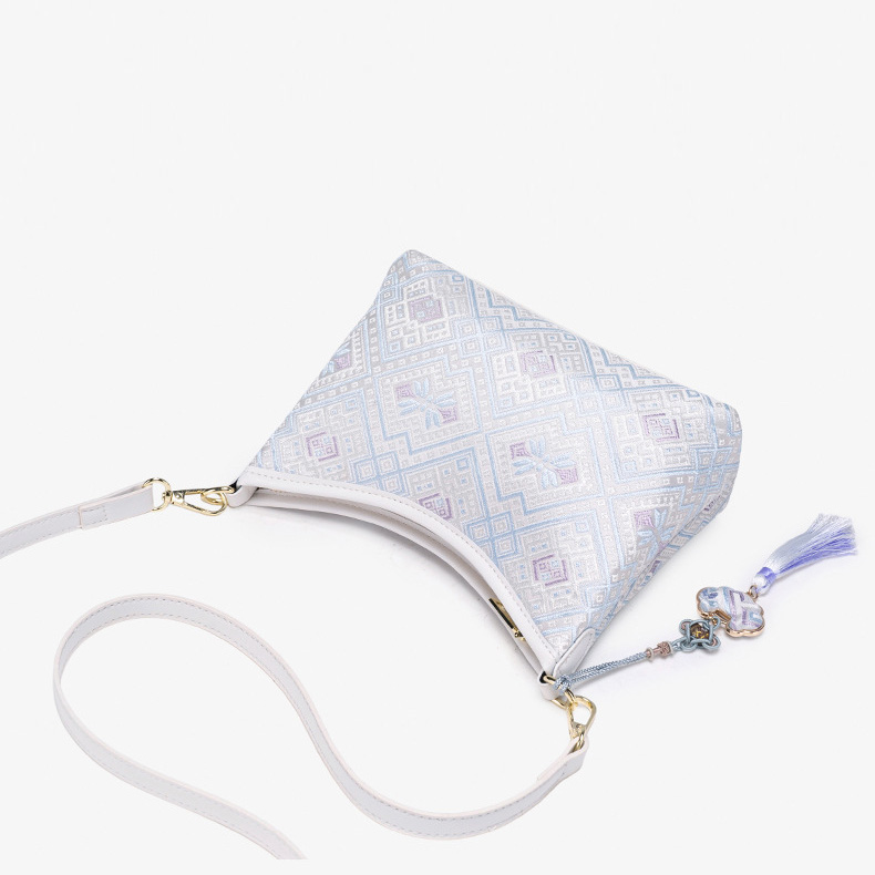 Cute Embroidery Small Size Handwoven Zhuang Pattern Modern Daily Crossbody Bag