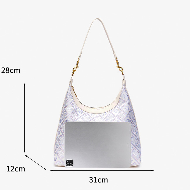 Embroidery Large Size Handmade Brocade Patter Shoulder Bag
