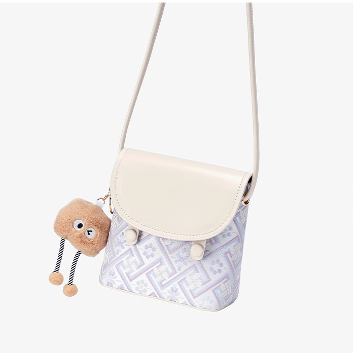 Brocade Pattern Cute Mini Size Handmade Daily Crossbody Bag