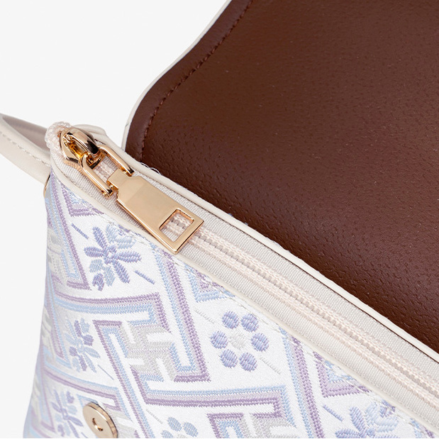 Brocade Pattern Cute Mini Size Handmade Daily Crossbody Bag