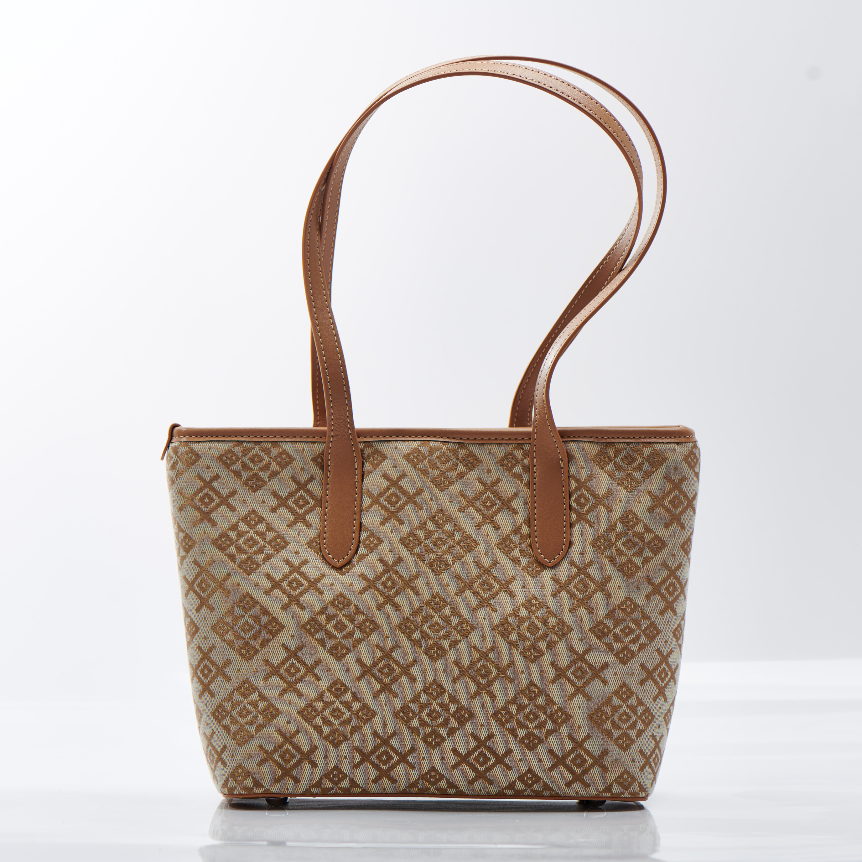 Medium Size Traditional Embroidery Classical Handmade Brocade Patter Tote Bag