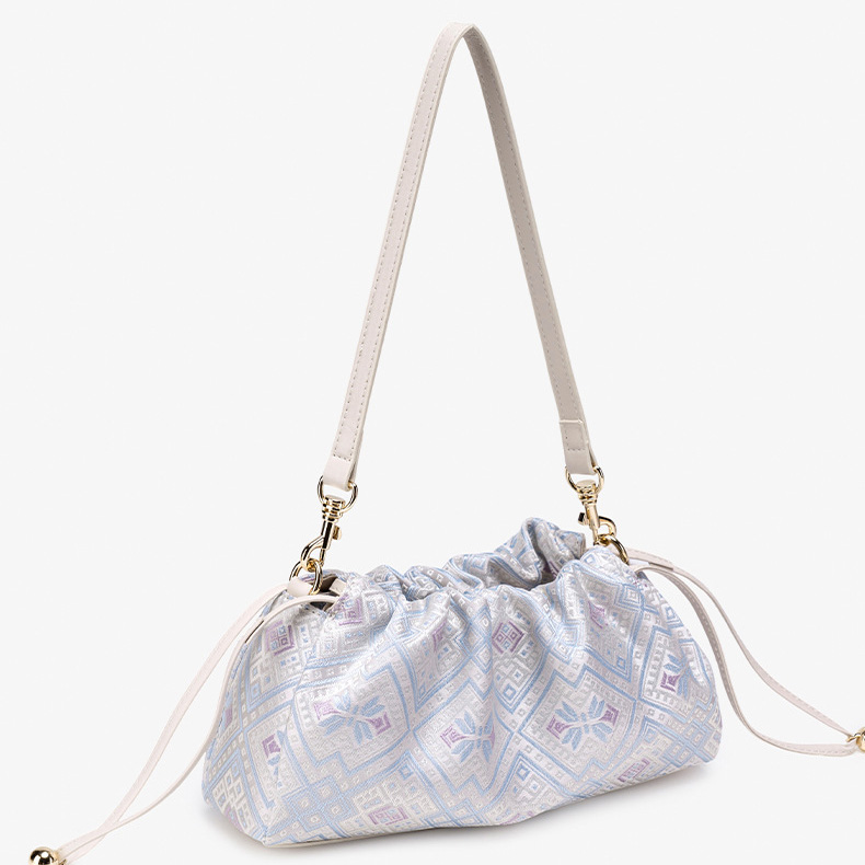Vintage Embroidery Medium Size Handmade Brocade Patter Shoulder Bag