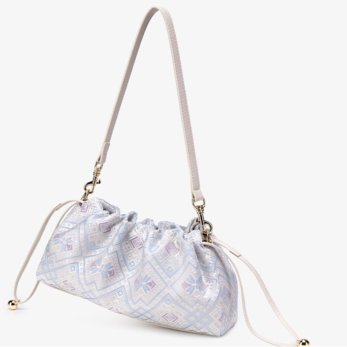 Vintage Embroidery Medium Size Handmade Brocade Patter Shoulder Bag