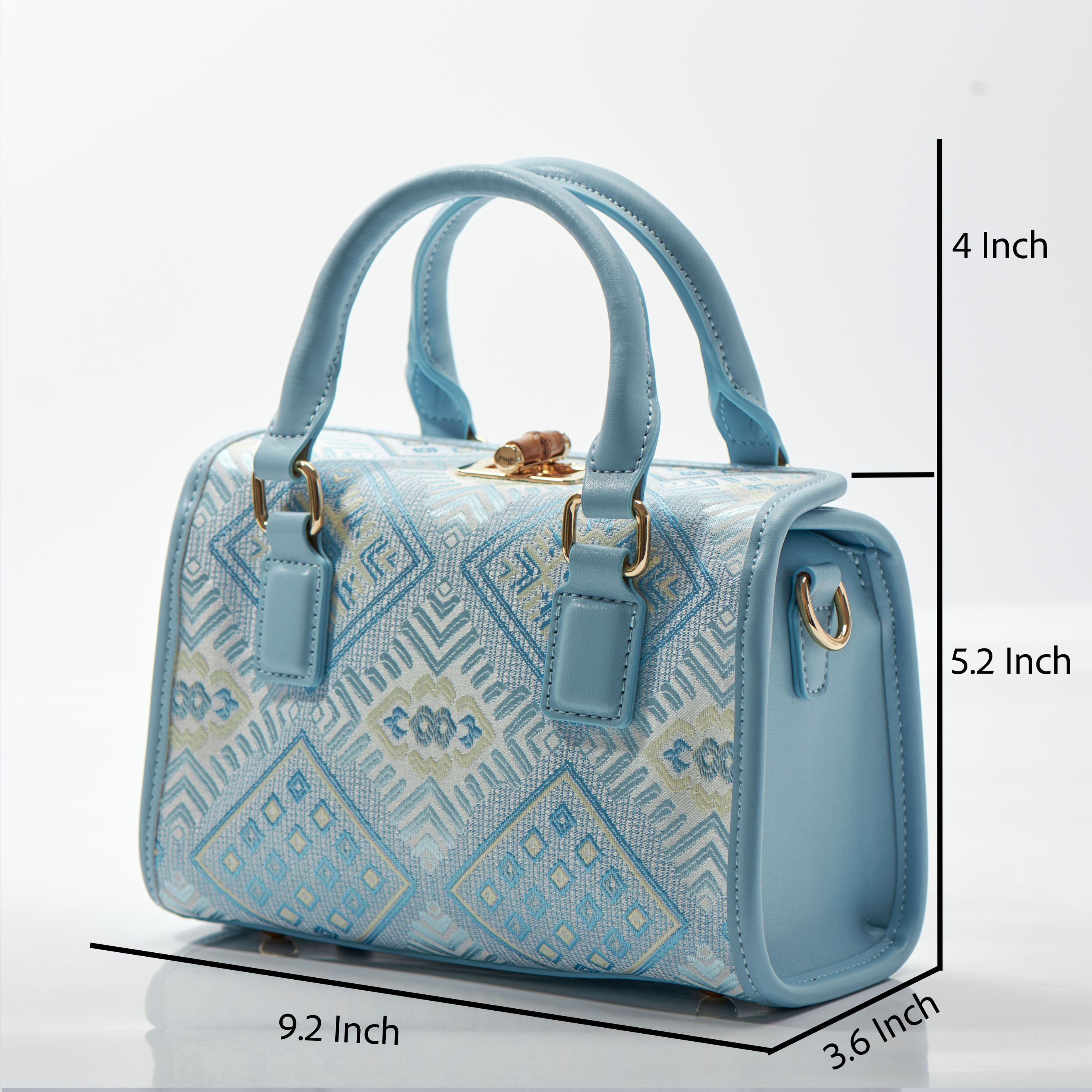 Medium Size Boho Embroidery Fanshion Handmade Brocade Pattern Handbag