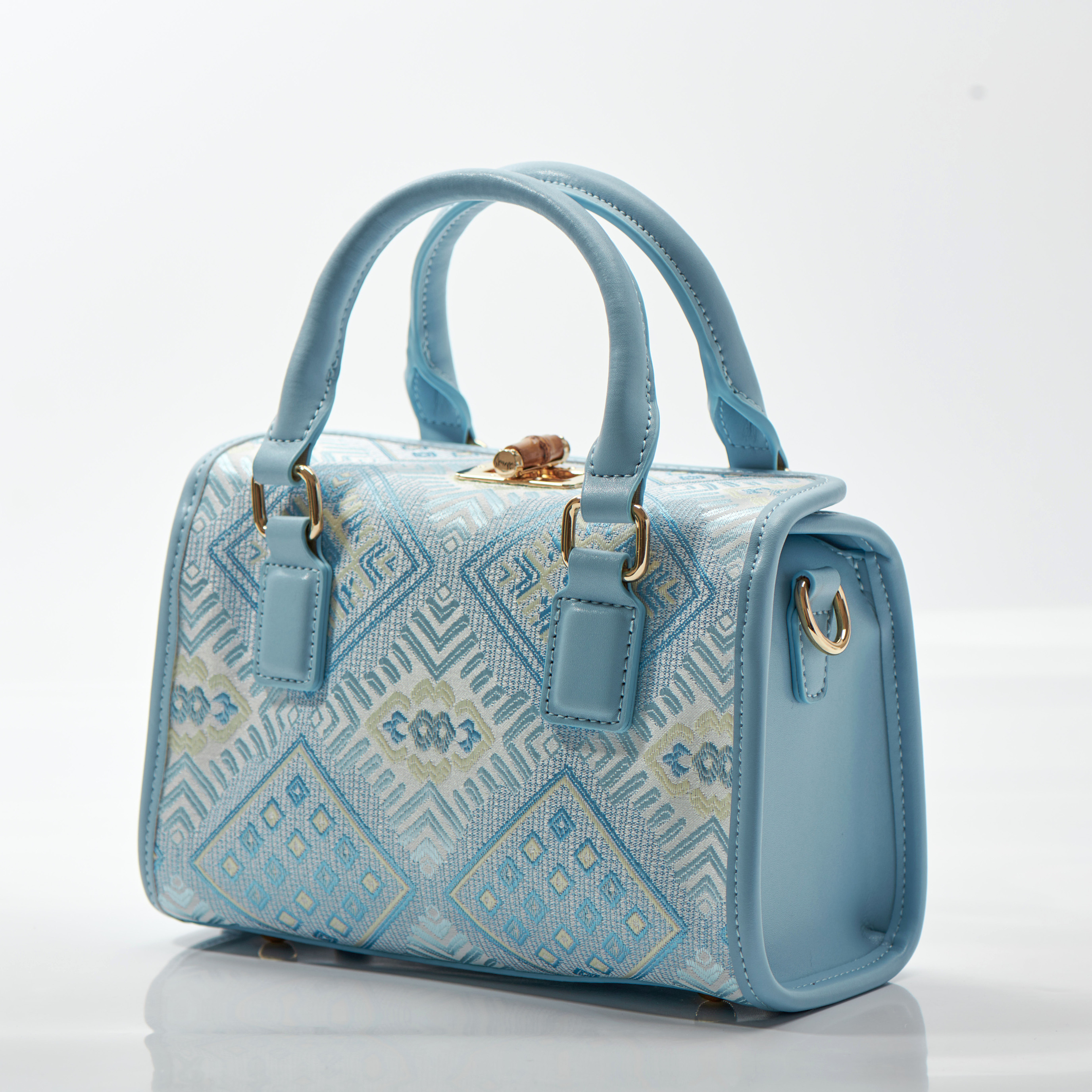 Medium Size Boho Embroidery Fanshion Handmade Brocade Pattern Handbag