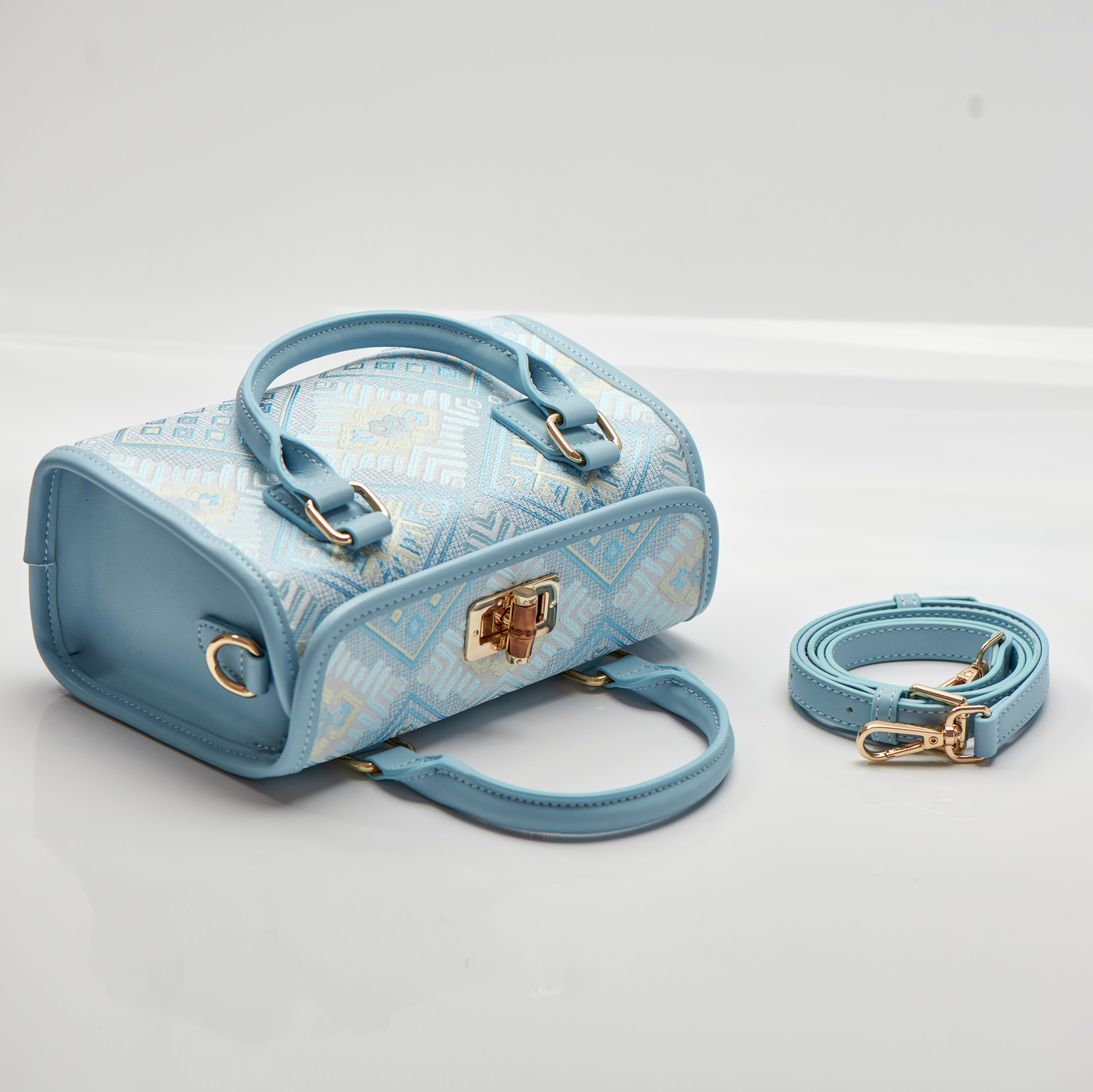Medium Size Boho Embroidery Fanshion Handmade Brocade Pattern Handbag
