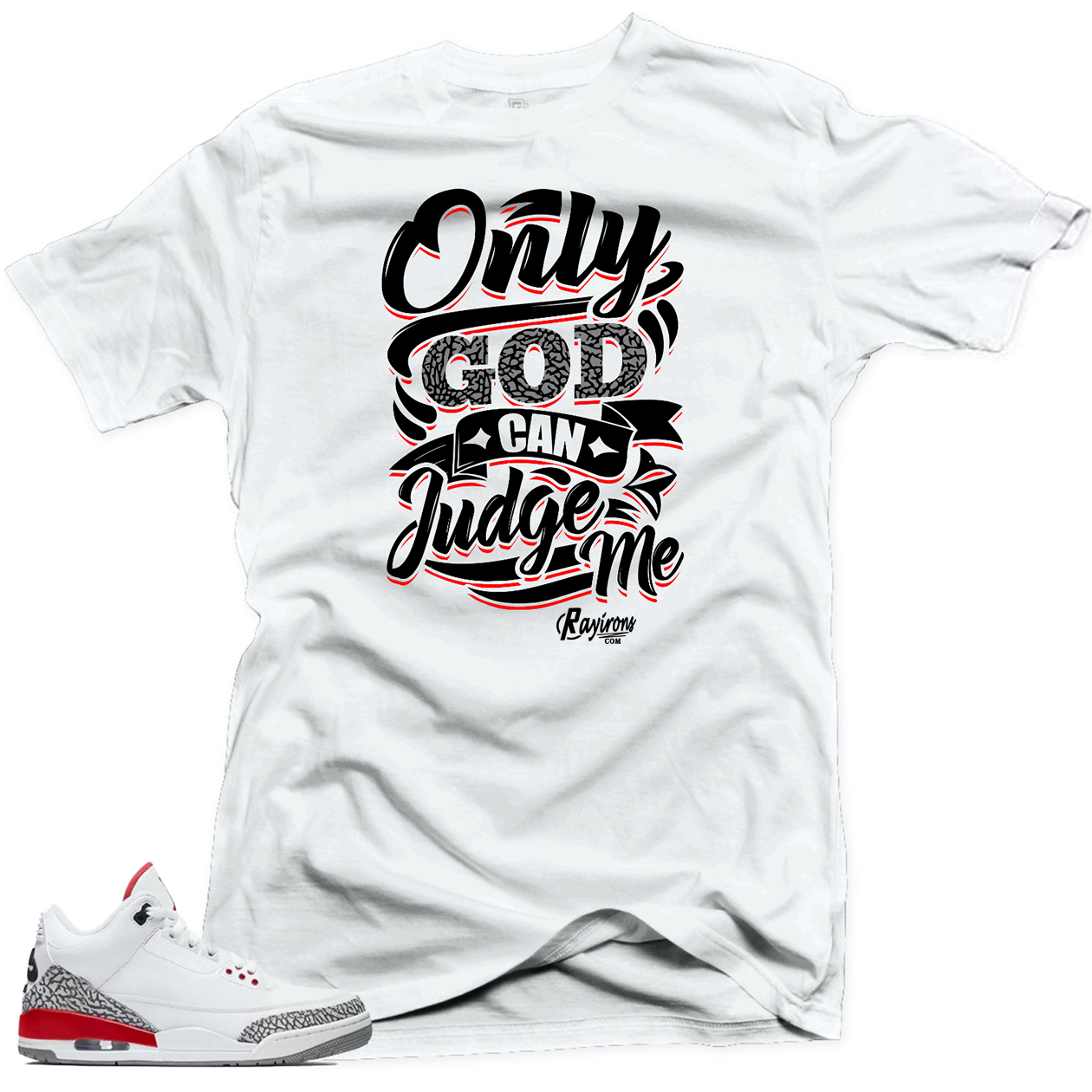 Only Judge Me Tee-Shirt Match Jordan 3 Hall of Fame - White
