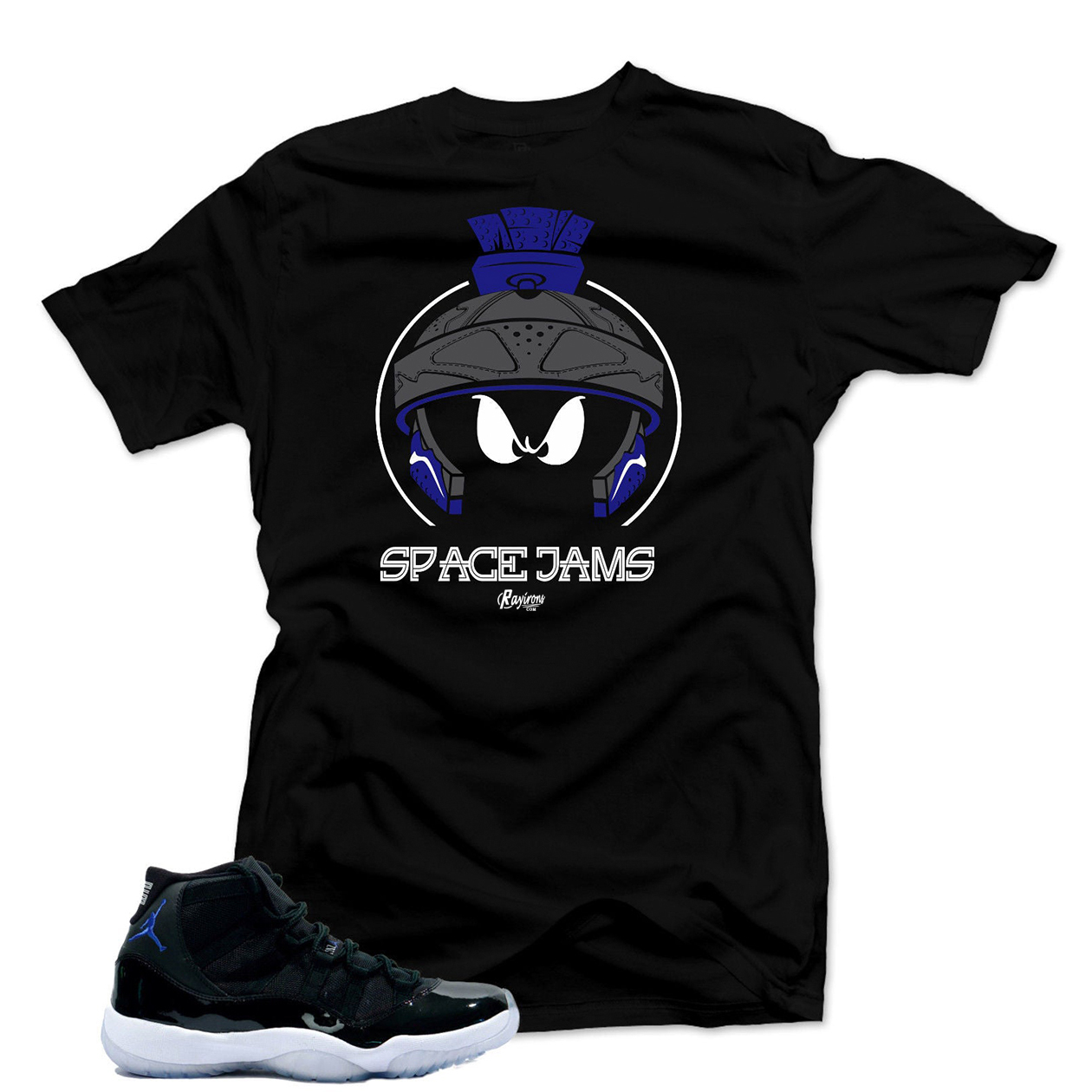 The Brave Tee-Shirt Match Jordan 11 Space Jam Sneaker - Black