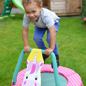 Unicorn Trampoline outdoors