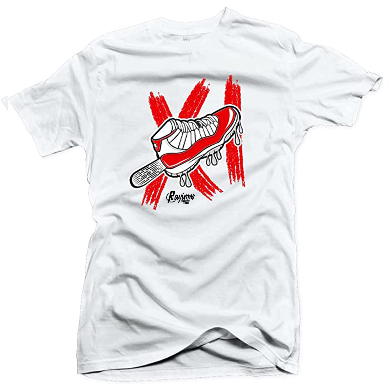 Graffiti Tee-Shirt Match Jordan 11 Cherry - 3 Colors