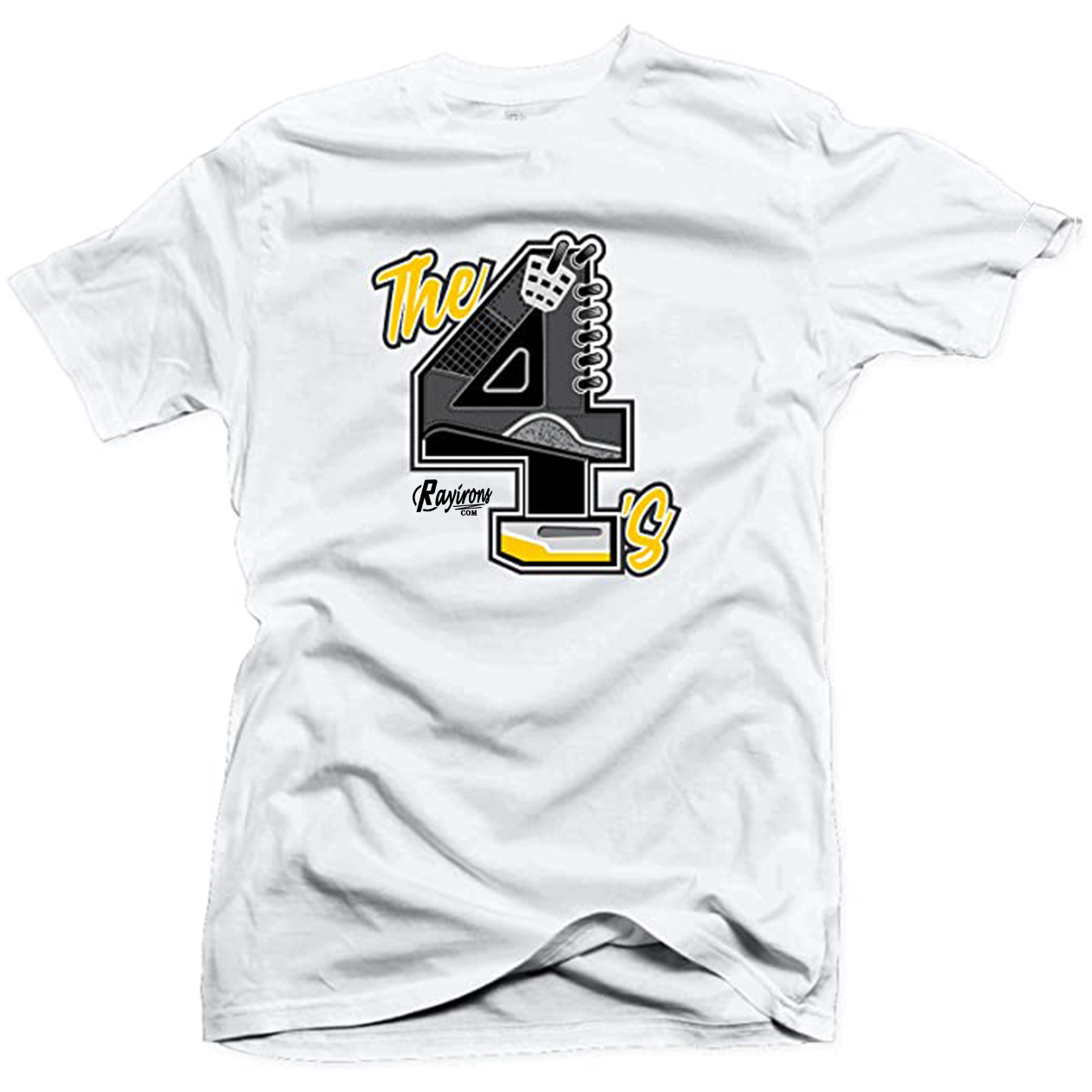 No.4 Tee-Shirt Match Jordan 4 Lightning - 3 Colors