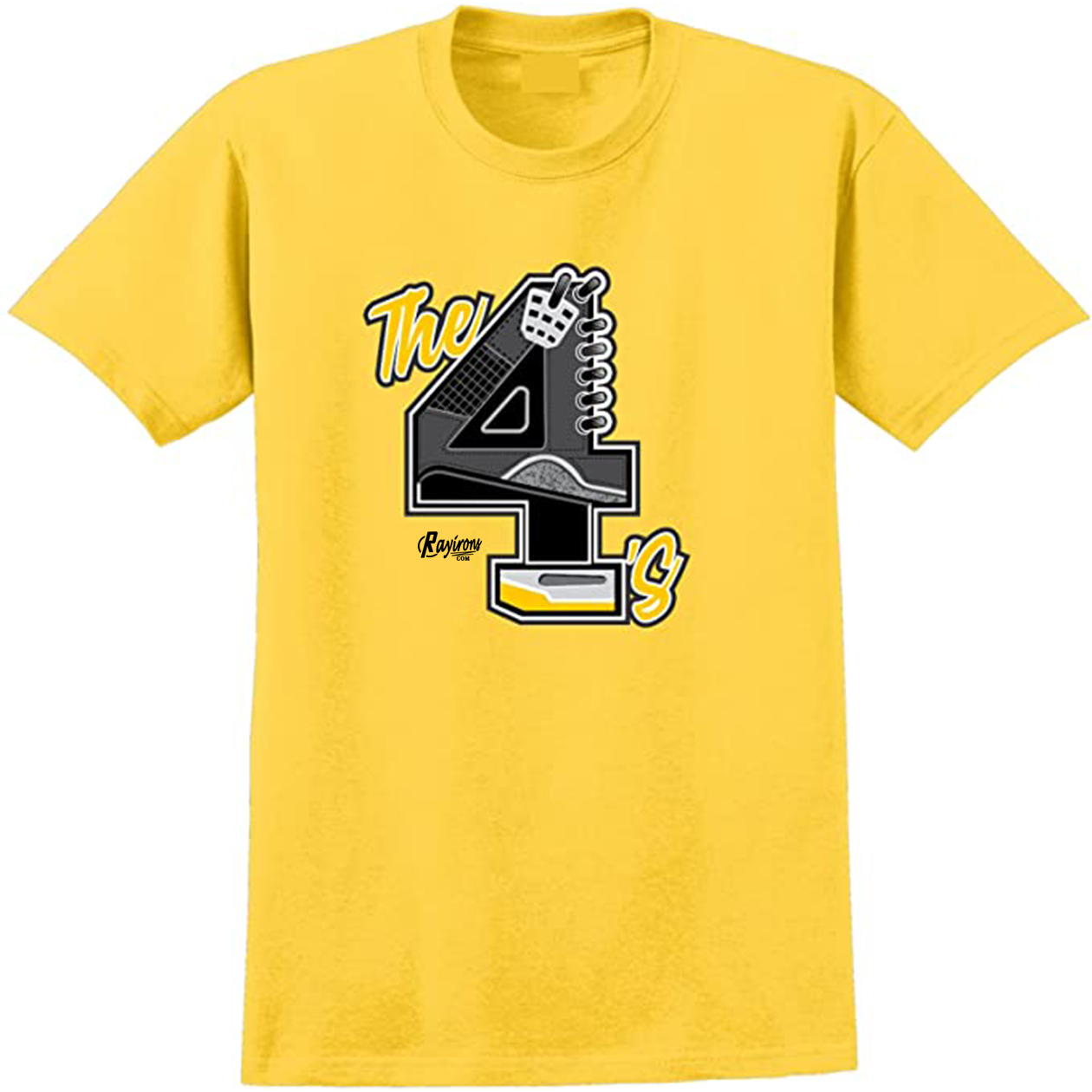 No.4 Tee-Shirt Match Jordan 4 Lightning - 3 Colors