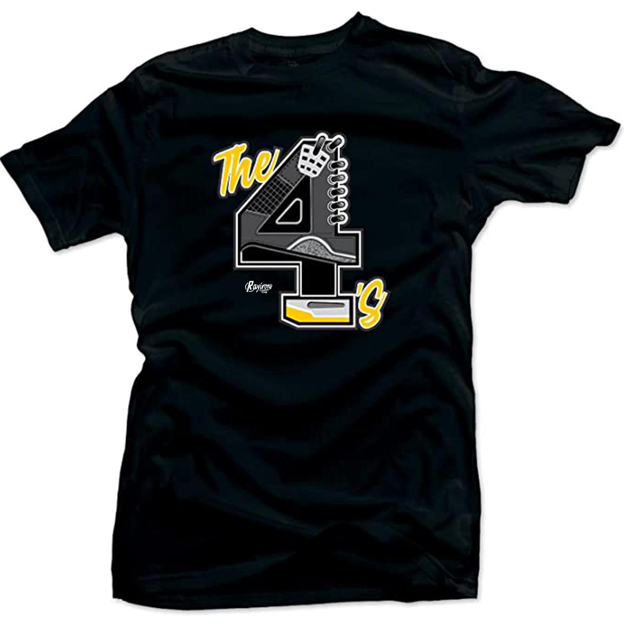 No.4 Tee-Shirt Match Jordan 4 Lightning - 3 Colors