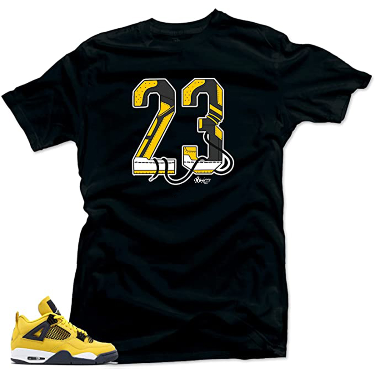 No.23 Tee-Shirt Match Jordan 4 Lightning - 3 Colors