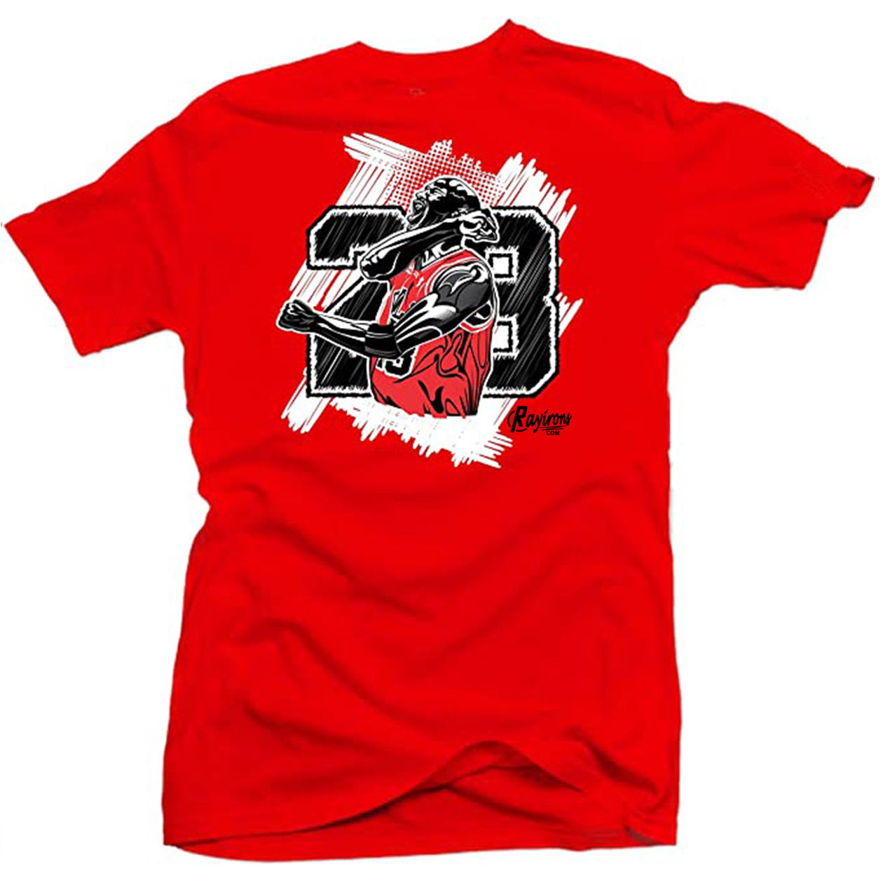 Graffiti Bulls Tee-Shirt Match Jordan 12 Gym Red Sneaker - 3 Colors