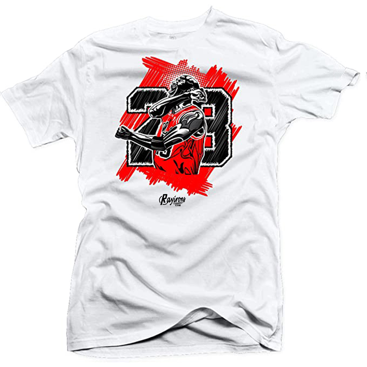 Graffiti Bulls Tee-Shirt Match Jordan 12 Gym Red Sneaker - 3 Colors