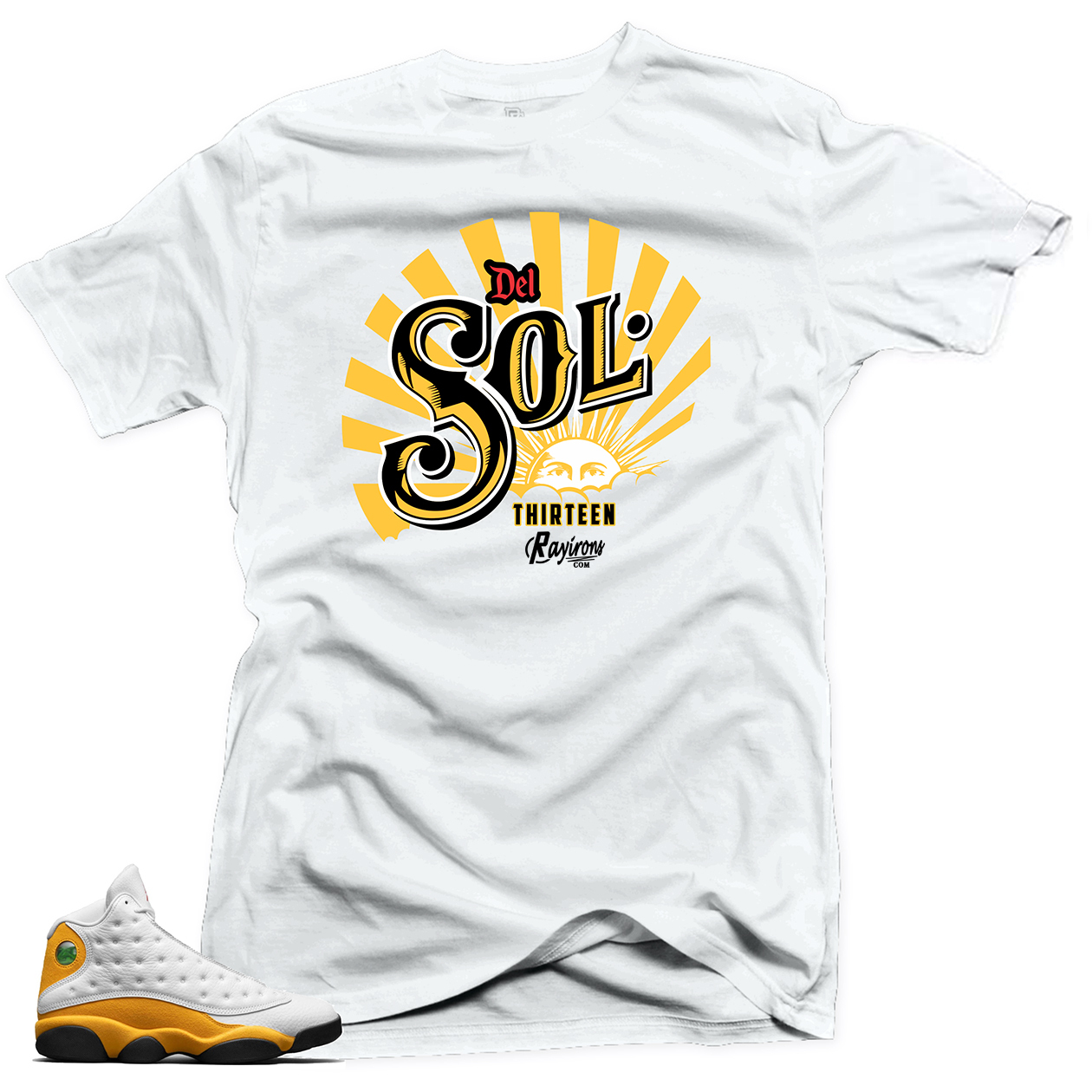 Del Sol Thirteen Tee-Shirt Match Jordan 13 Del Sol Sneaker - 3 Colors