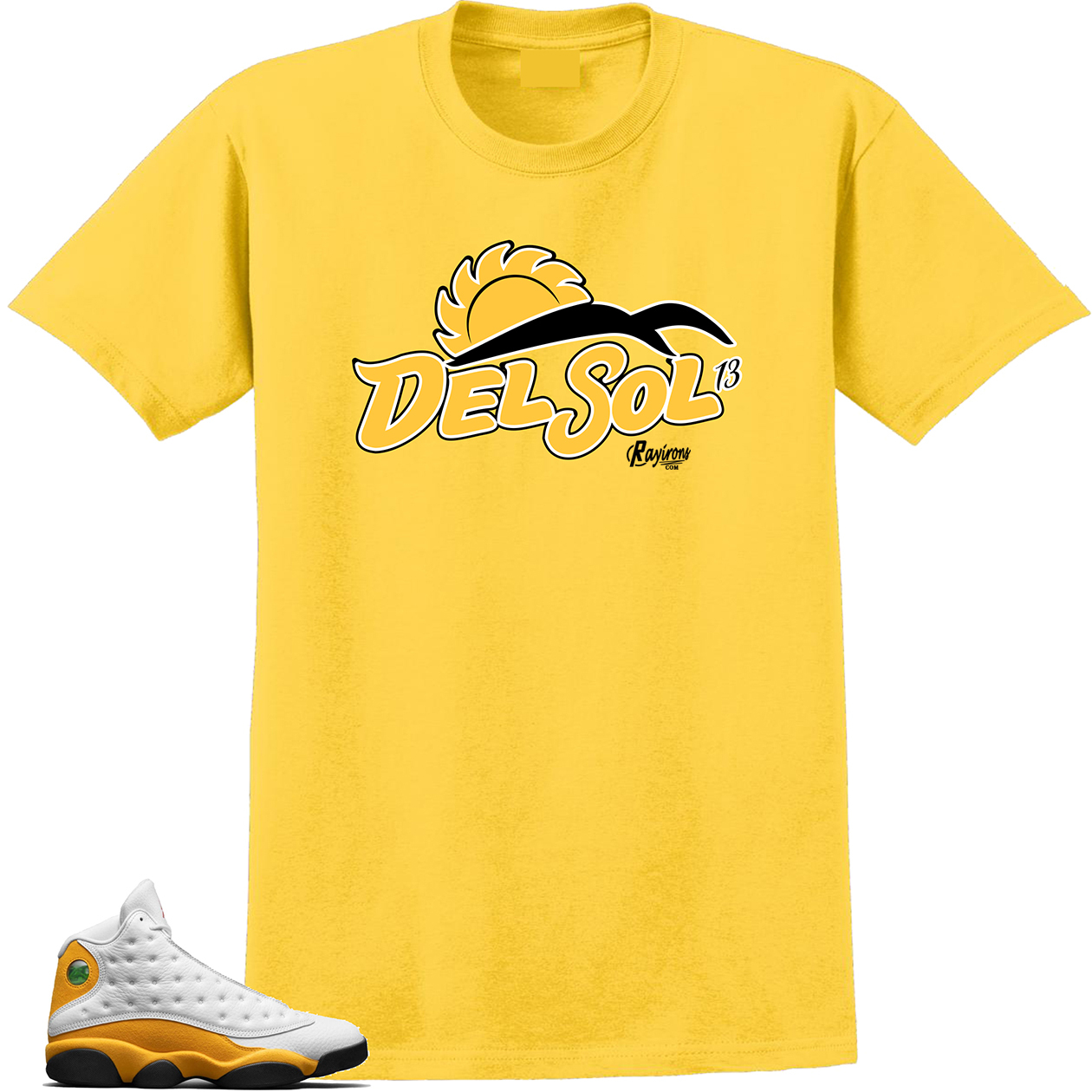 Rayirons Del Sol Tee-Shirt Match Jordan 13 Del Sol Sneaker - 3 Colors