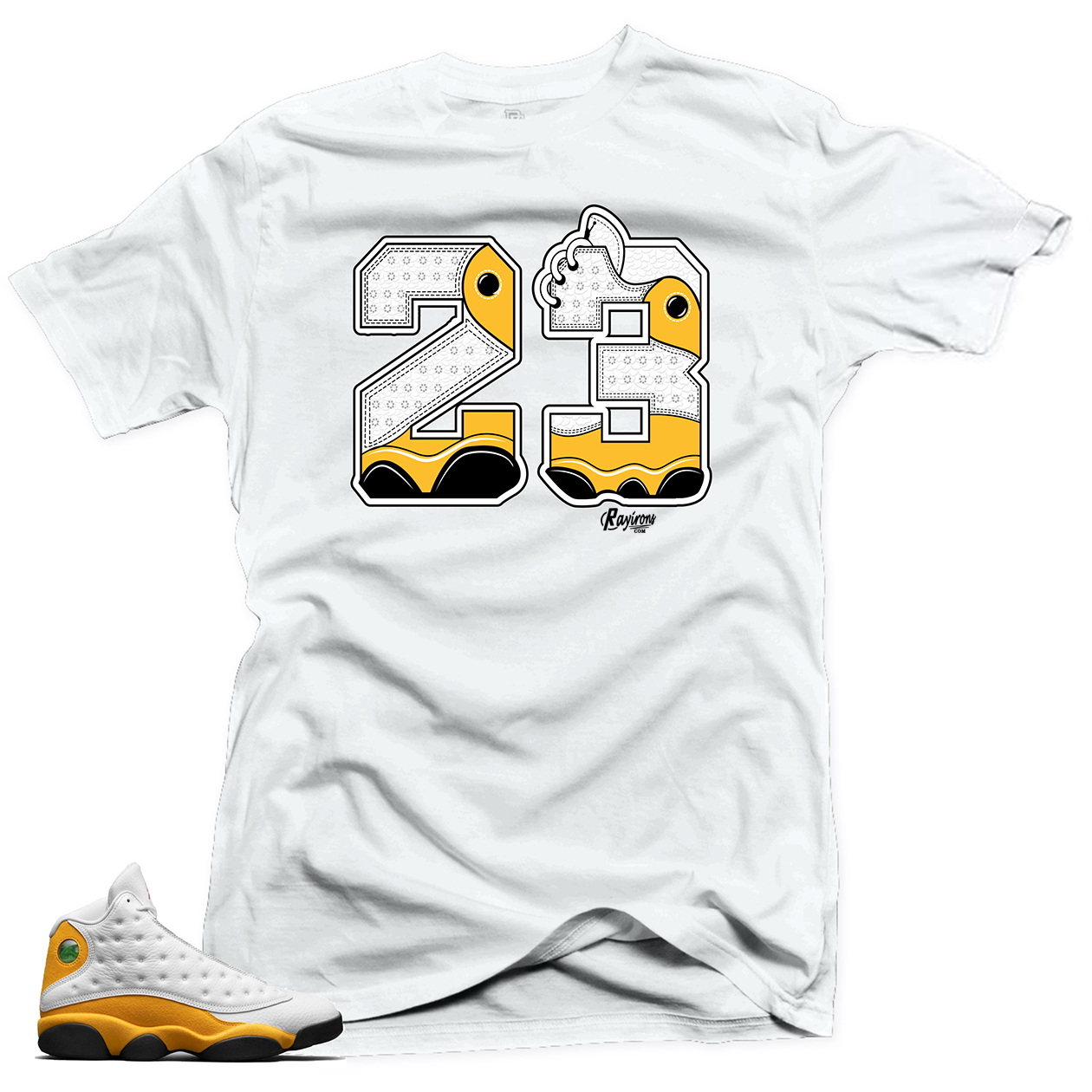 THE 23 Tee-shirt Match Jordan 13 Del Sol Sneaker  - 3 Colors