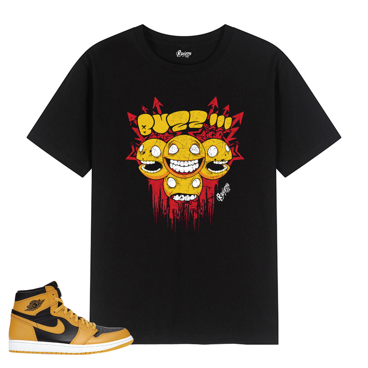BUZZ Tee-Shirt Match Jordan 1 Pollen - Black