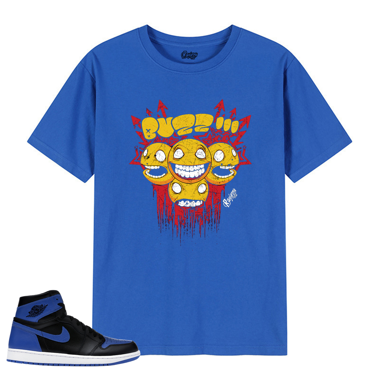 BUZZ Tee-Shirt Match Jordan 1 Royal - Blue