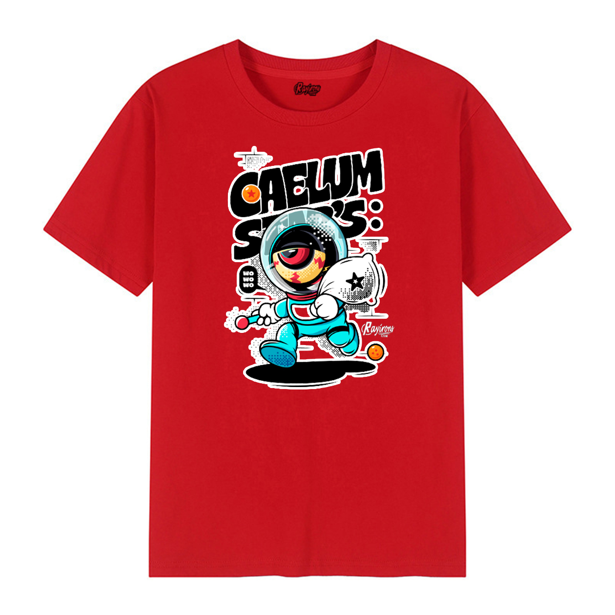 Caelum Star Tee-Shirt Match Jordan 1 Lost and Found - Red