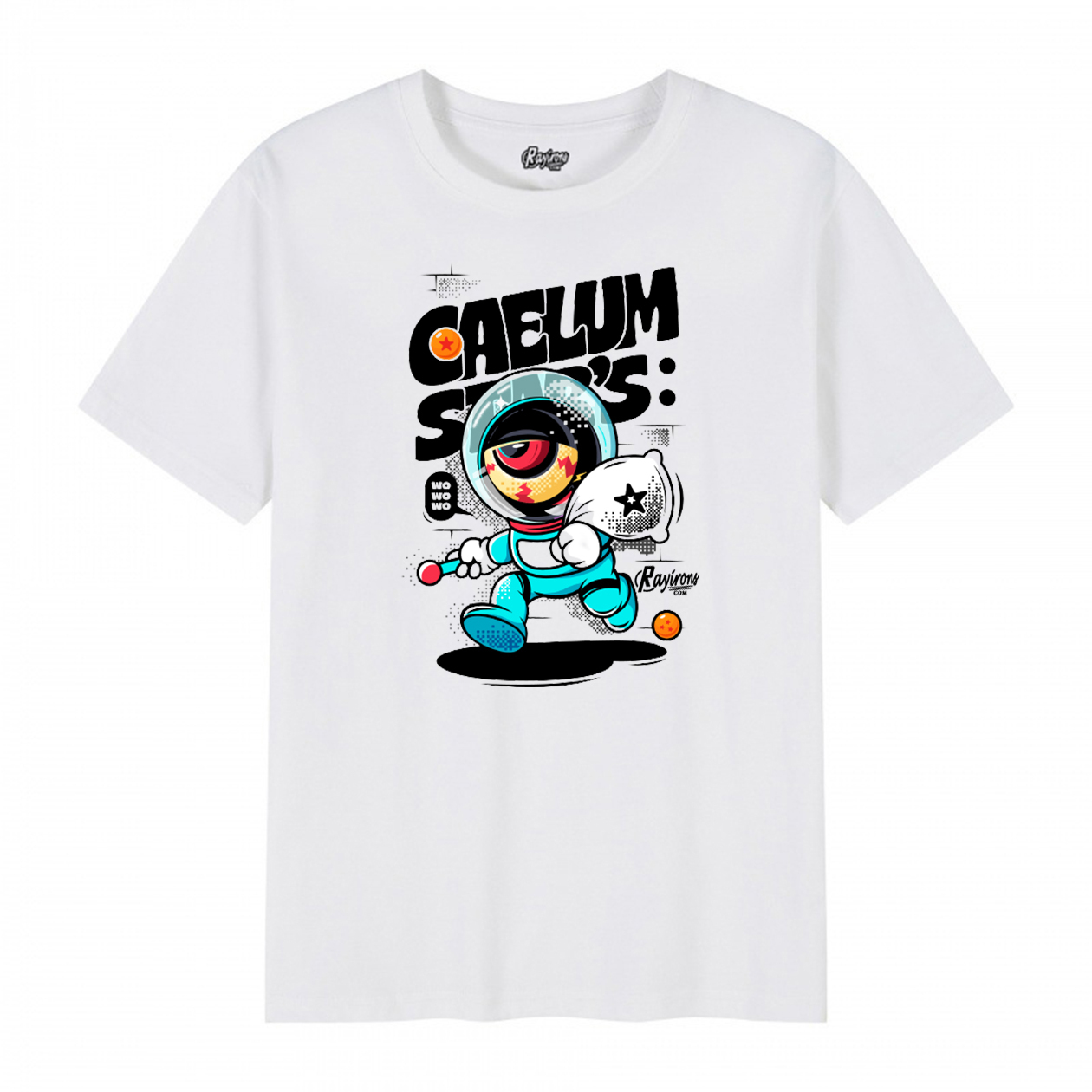 Caelum Star Tee-Shirt Match Jordan 4 Military - White