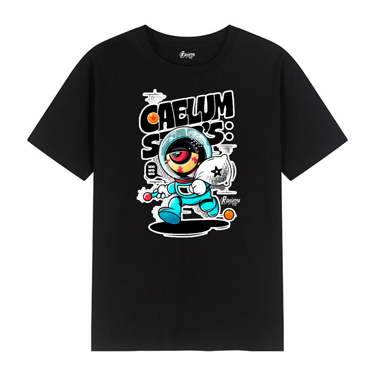 Caelum Star Tee-Shirt Match Jordan 7 Citrus - Black