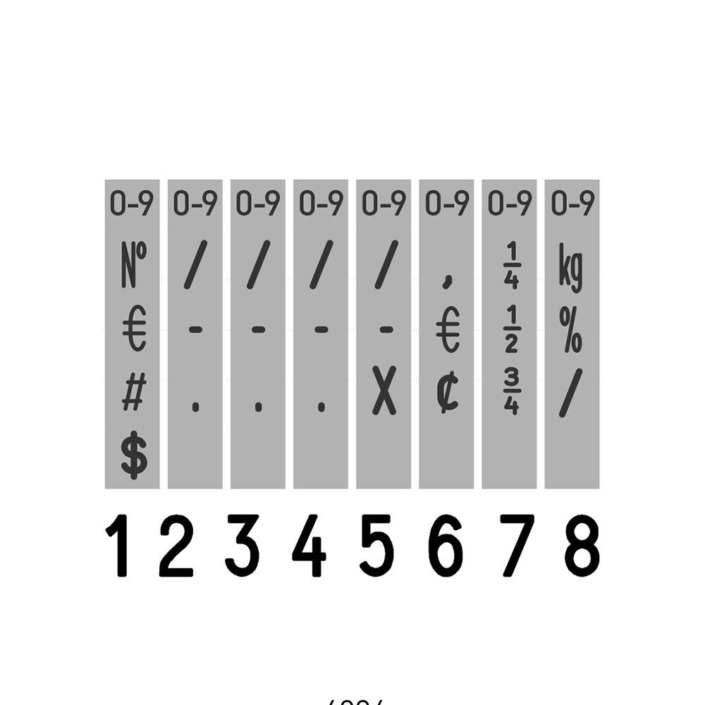 Numberer Stamp Professional 5558 – 8-bit auto ink 3/16 5mm characters