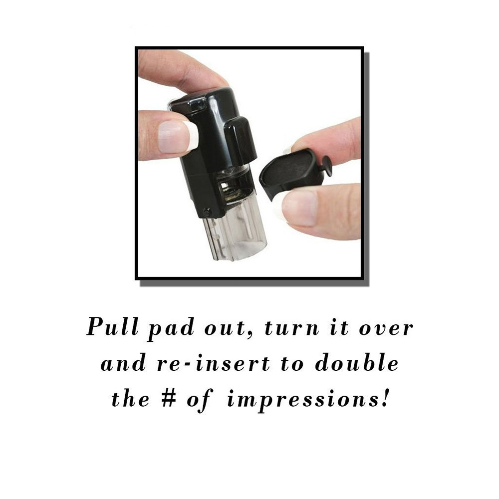 Smiley Automatic Round Teacher Stamp Purple Ink