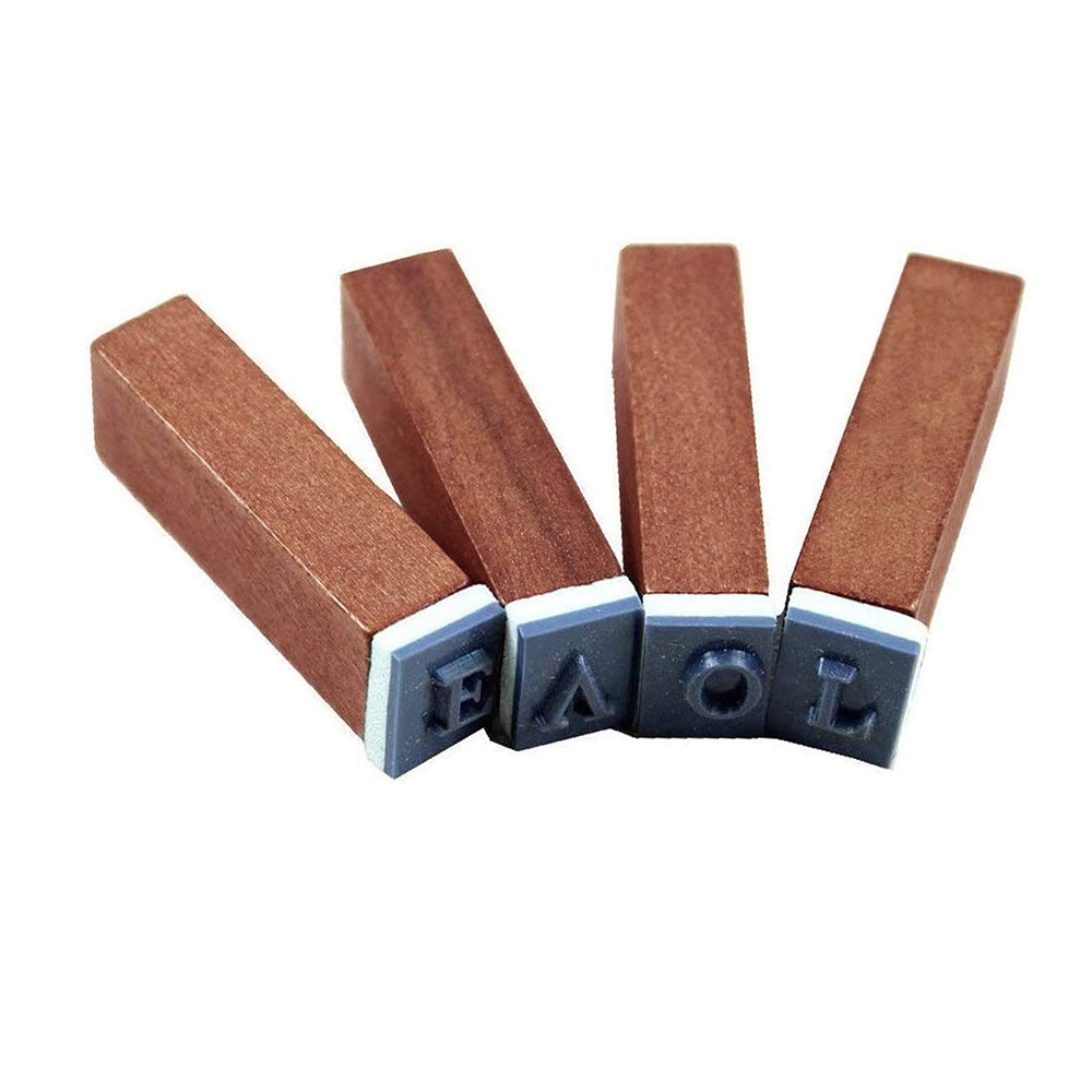 70 Piece Alphabet Stamps Multipurpose Number Alphabet Wood Rubber Stamps Set