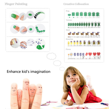 Craft Stamp Partners DIY 20 Colors Kids Rainbow Fingerprint Station 20 Pack