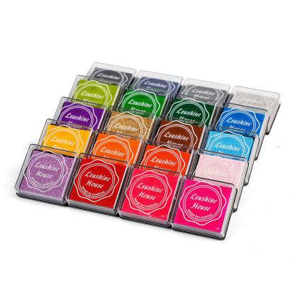 Craft Stamp Partners DIY 20 Colors Kids Rainbow Fingerprint Station 20 Pack