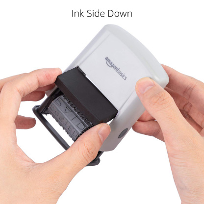 Self-inked message multi-word with stamp