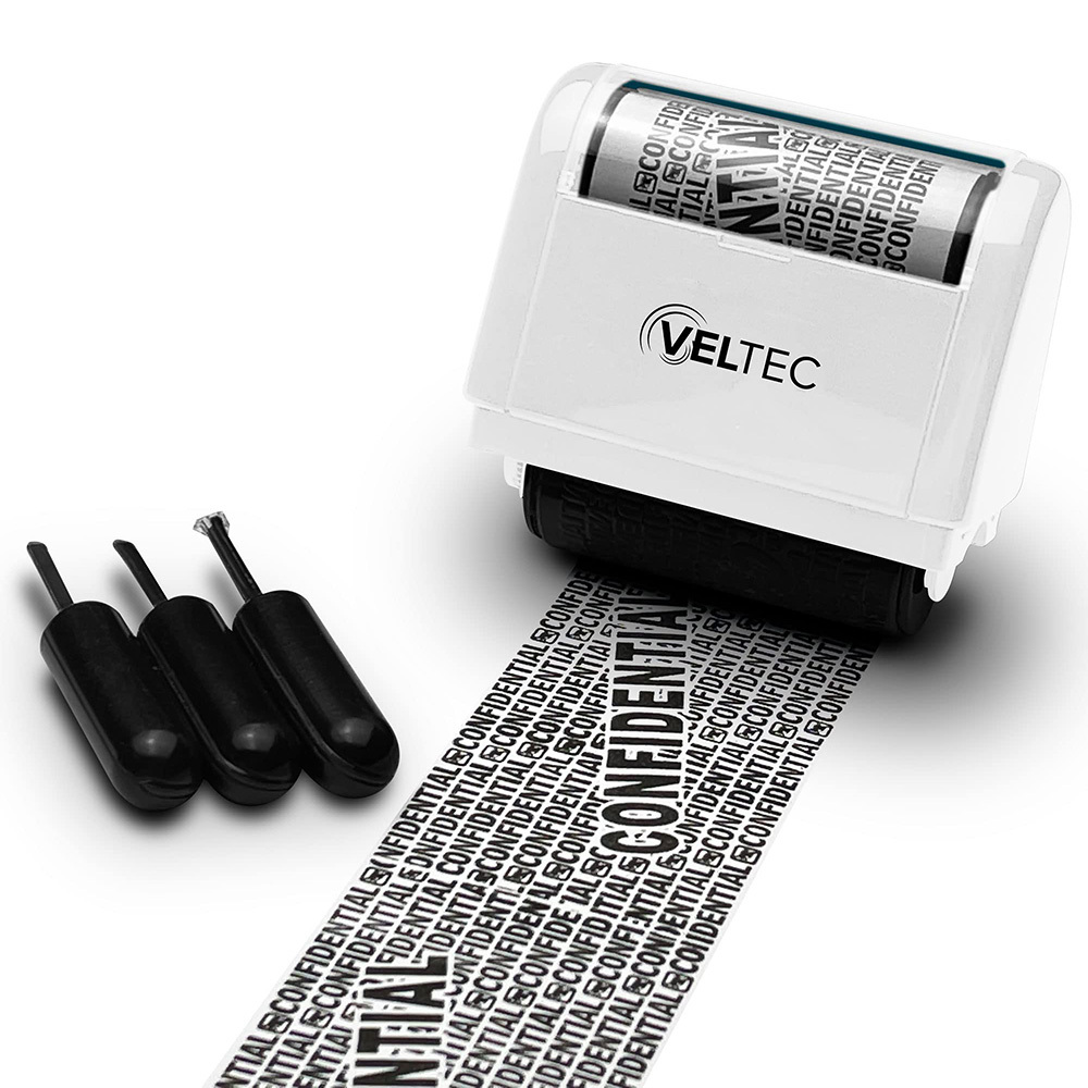 Identity Protection Address Blocker Anti-Theft Roller 3 Piece Refill White