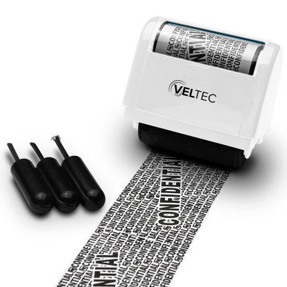 Identity Protection Address Blocker Anti-Theft Roller 3 Piece Refill White