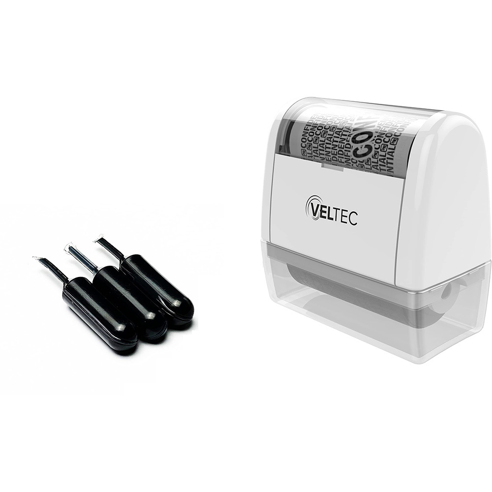 Identity Protection Address Blocker Anti-Theft Roller 3 Piece Refill White