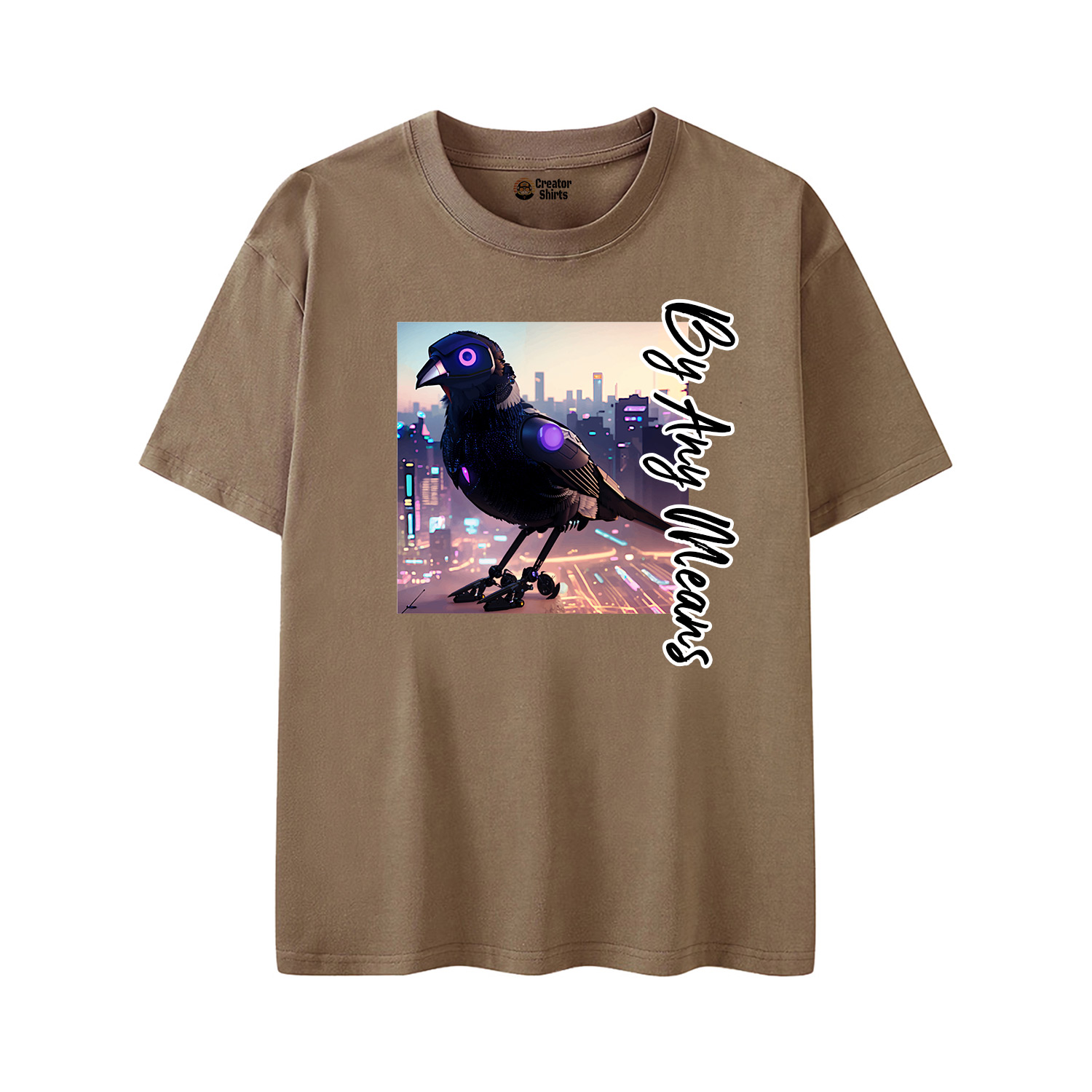 By Any Means T-Shirt Brown