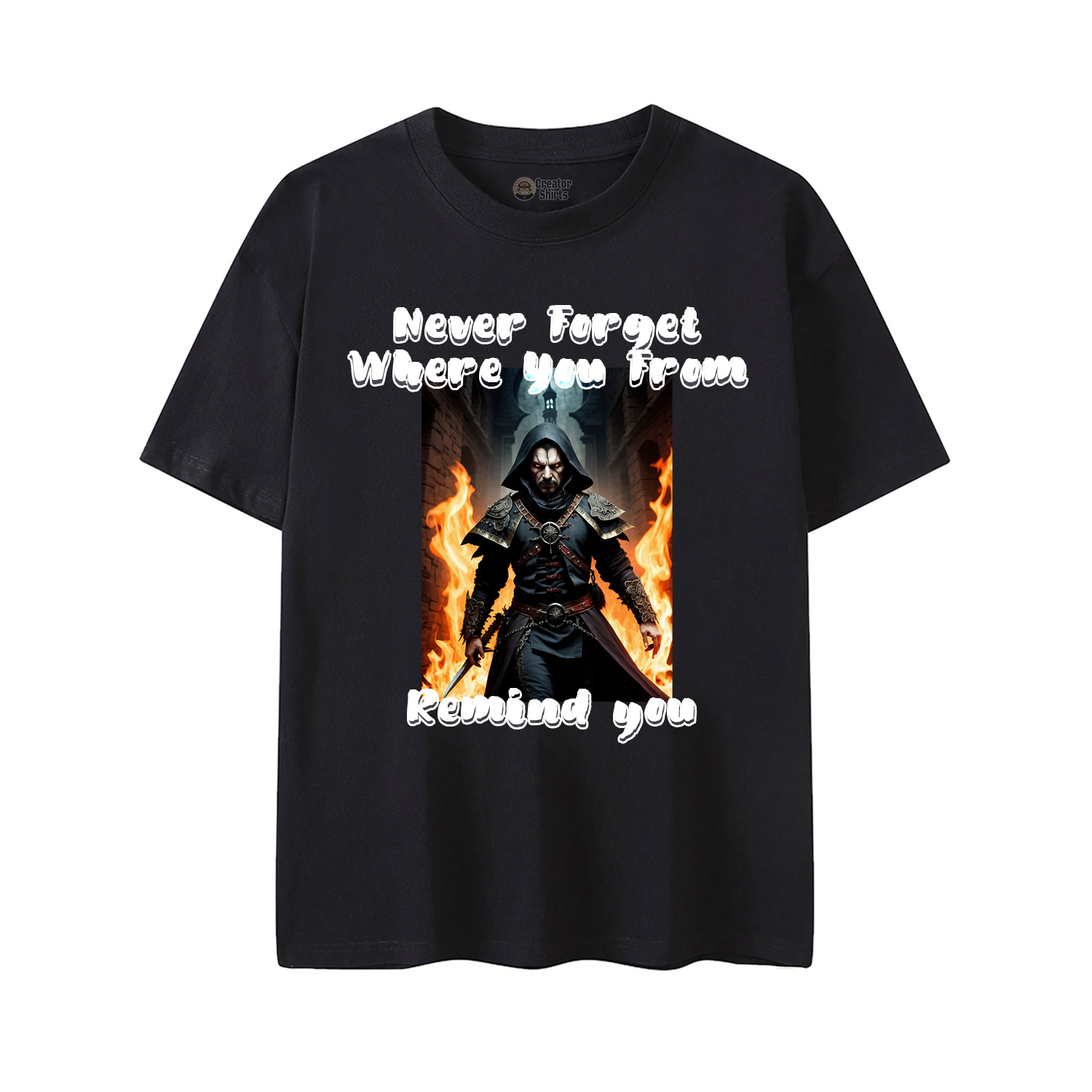 Never Forget Where You From T-Shirt Black