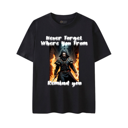 Never Forget Where You From T-Shirt Black