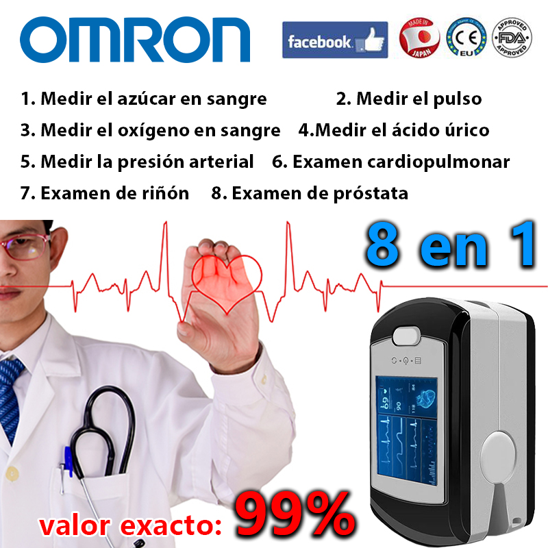 Medidor de glucosa en sangre no invasivo Omron (medición de 5 segundos/99% de precisión)