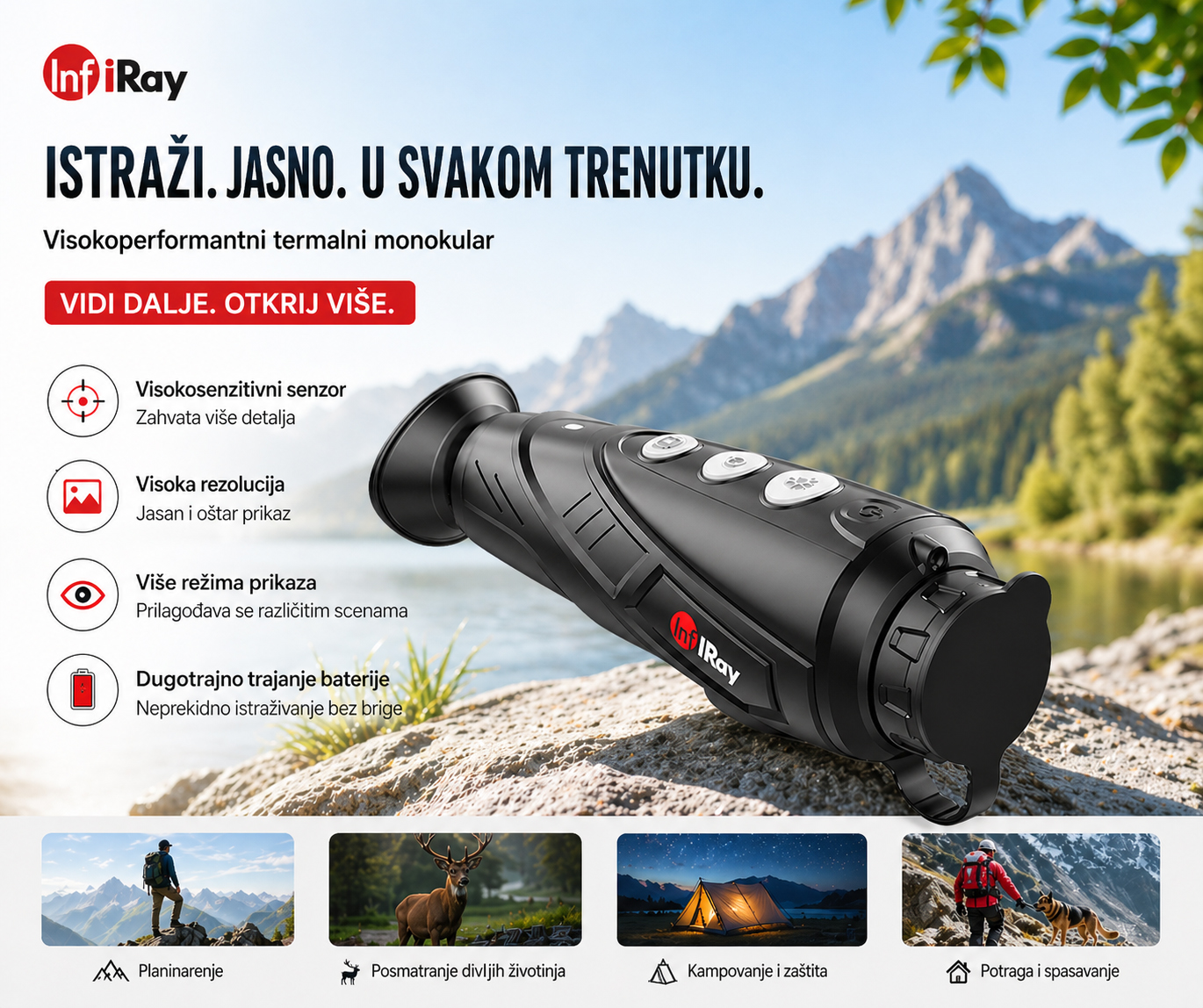 Termovizijski monokular serije Eye II E6 Plus V3.0