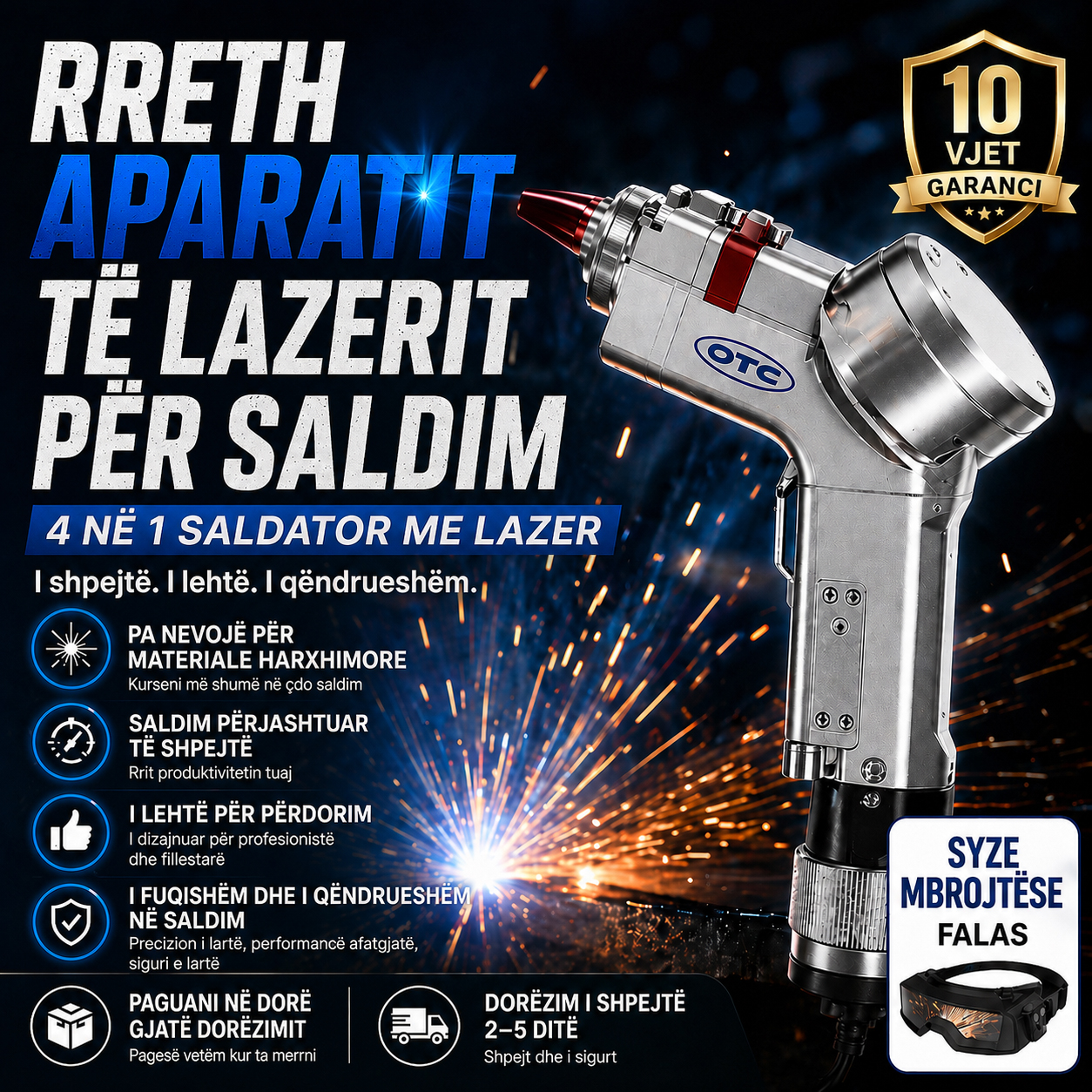 Makinë saldimi me lazer OTC 4-në-1