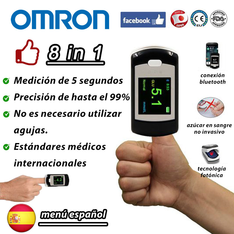  Medidor de glucosa en sangre no invasivo Omron (medición de 5 segundos/99% de precisión)