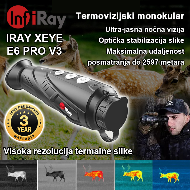 Termovizijski monokular serije Eye II E6 Plus V3.0