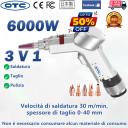 [Pistola per saldatura laser OTC] Tre in uno: 6000 W + saldatura + pulizia + taglio (velocità di saldatura fino a 15 m/min, spessore di taglio fino a 20 mm)