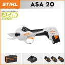 STIHL ASA20*1, lithiová baterie*3, úložný box*1, řezná hlava*1, nabíječka*1
