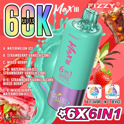 Fizzy Max III 60000 Puffs Six Flavors Extraordinary Experience