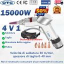 [Pistola per saldatura laser OTC] 4 in 1: 15000 W + saldatura + pulizia + taglio + rimozione della ruggine (velocità di saldatura fino a 30 m/min, spessore di taglio fino a 40 mm) + oculare per saldatura OTC